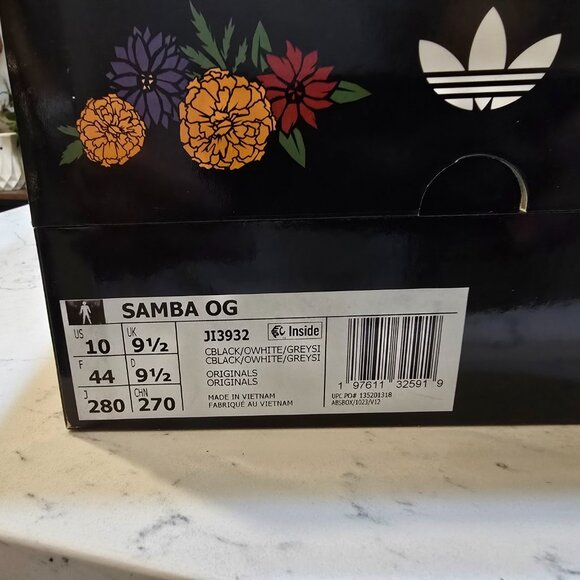 Adidas x Día de Los Muertos - Samba OG Black Men's Size 10 J13932 Sneaker NEW - Picture 7 of 15